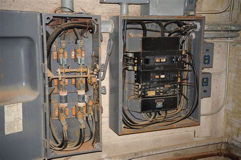 wet electrical breaker box damage